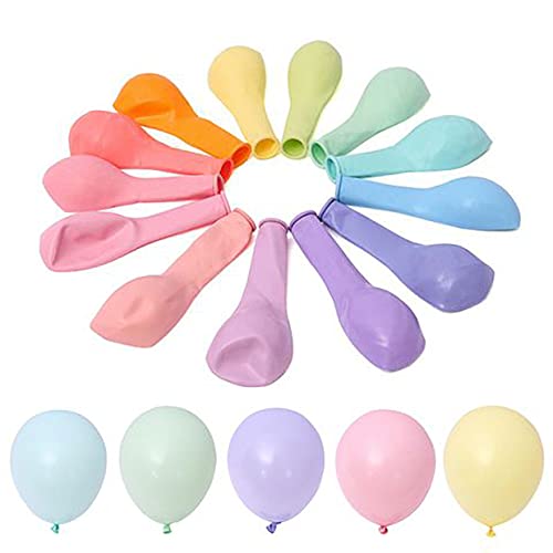 UNISHOP 100 Piezas de Globo Multicolor Pastel 17 cm diámetro, Globos de Látex para Bodas Fiestas de Cumpleaños y Decoración