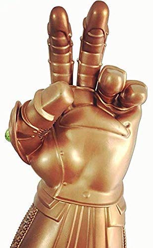 UrMsun Iron Man Infinity Gauntlet para niños con 2 pilas recambio, Iron Man Glove LED con piedras para niños