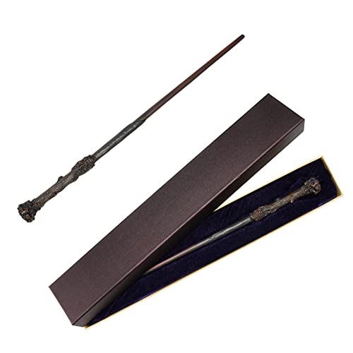 Varita mágica con exquisita caja de regalo, varita de resina Harry Potter con núcleo de acero para brujas y magos (35 cm, 71 g)