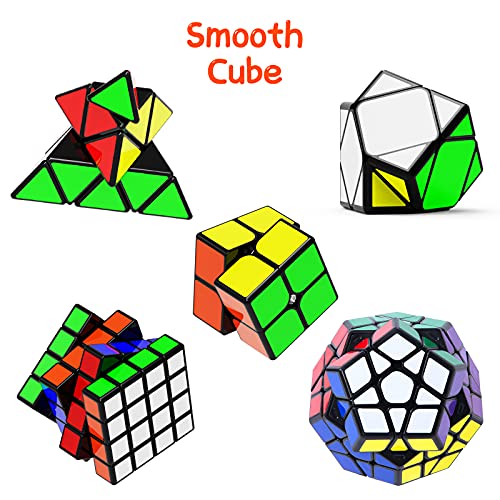 Vdealen Juego de Cubo Magico, Paquete de 9 Juego de Cubos de Velocidad Smooth Puzzle Toys Easy Turning Rompecabezas Juegos de Rompecabezas 3D para Niños & Adultos