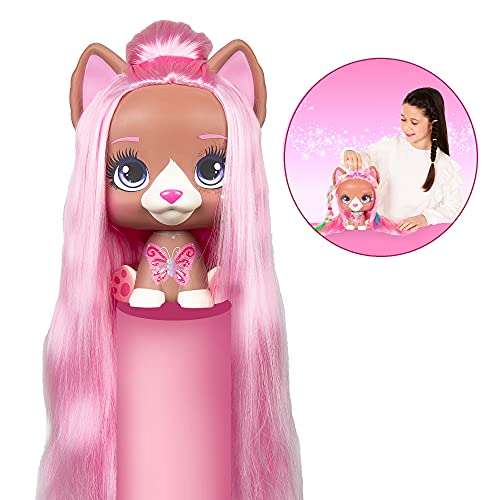 Vip Pets Mega Pet Nyla | Busto muñeca para peinar con pelo extra largo 40cm y tiza de pelo con 30 Accesorios | Regalo y juguete para niñas y niños de +3 año