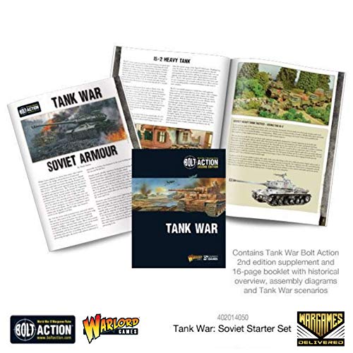Wargames Delivered -Tablero de Juego con Tanques Miniaturas - Juego de Mesa de Estrategia de la Guerra Mundial -Bolt Action de Warlord Games: Kit de Iniciación de Tanques de Guerra Soviéticos -28mm