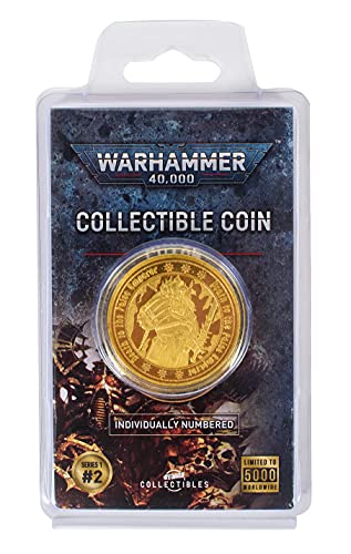 Warhammer 40.000: Caos Edición Limitada Numerada Individualmente Moneda Color Oro Serie 1 Número 2