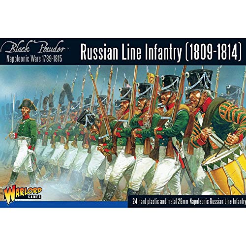 Warlord Games, Napoleonic Russian Line Infantería (1809-1814), polvo negro Wargaming miniaturas
