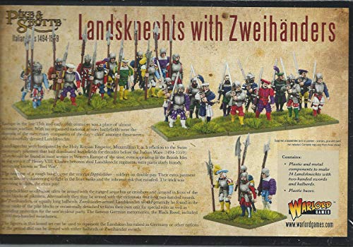 Warlord Games Pike & Shotte Landsknechts with Zweihanders 28 mm Italian wars