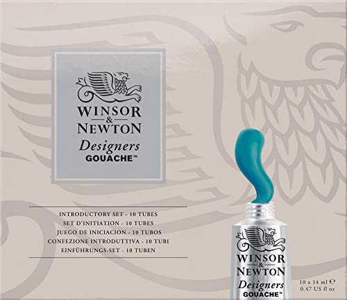 Winsor & Newton Set de Gouache para diseño, para Principiantes, Tubos, Einführungsset, 14 ml (Paquete de 10), 140