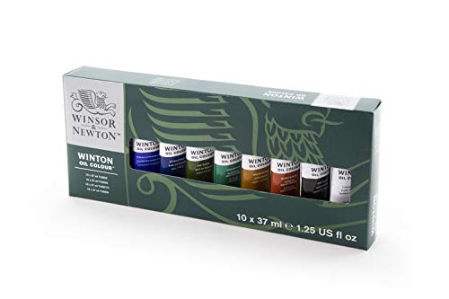 Winsor & Newton-Winton Set de 10 tubos de 37 ml de óleo, multicolor, (Paquete (Colart 1490619)