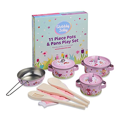 Wobbly Jelly – Utensilios de Cocina de Juguete para niños de Cuento de Hadas – Juego de Cocina Infantil de 11 Piezas – Accesorios de Cocina de Juguete
