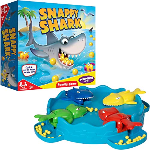 Wowow Toys & Games Hungry Snappy Shark Juego de mesa de la familia | Gran clásico entretenimiento familiar para niños adultos niños y niñas a partir de 3 años
