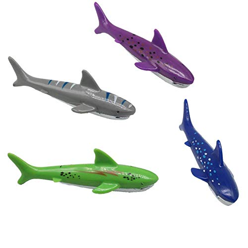 Xrten 4 Pcs Buceo Tiburón Torpedo de Juguete para Natación Piscina para Niños
