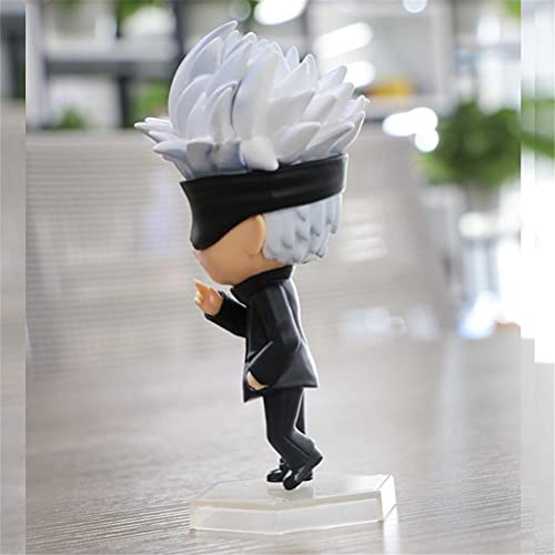 YIPUTONG Figura de acción de Jujutsu Kaisen Gojo Satoru Doll Versión Q Figuras de Anime Juego de Dibujos Animados Modelo de Personaje Estatua Juguetes Adornos para el Coche en casa