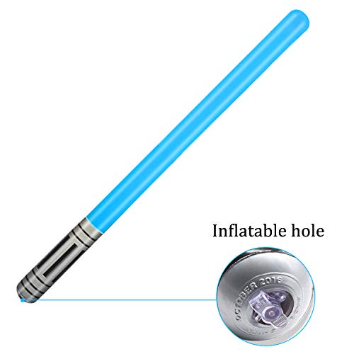 Yojoloin 10 UNIDS Inflables Star War Light Saber Sword Stick Globos para Suministros de Fiesta Favores de Fiesta Globos 5 Color (10 PCS)