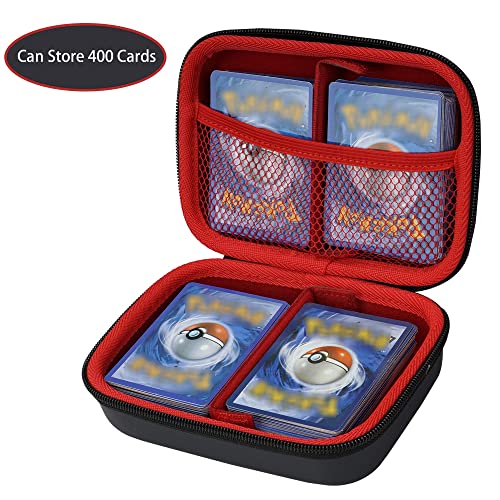 Yosuny 400+ bolsa de transporte de tarjetas para juego de cartas Pokémon, compatible con C.A.H, gatitos explosivos, Mattel Phase 10, Yu-Gi-Oh, juegos de cartas similares (negro)