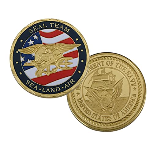 ZKPNV Monedas Conmemorativas Moneda Chapada En Oro USA Navy Seal Team Monedas Conmemorativas Venta Al por Mayor Monedas De Metal Personalizadas Sin Circular