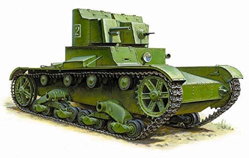 Zvezda 500783542 500783542-1:35 T-26 Mod'32 Light Sov.Infantry Tank, Kit de construcción de maqueta de plástico para Principiantes, detallado, Color Verde Oliva