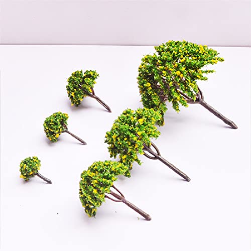 12 Piezas Árboles en Miniatura, Verde Natural Diorama Árboles, Diorama árboles en Miniatura Hecho de Plástico, para DIY, Mesa de Arena, Ferrocarril, Arquitectura, Paisaje en Miniatura