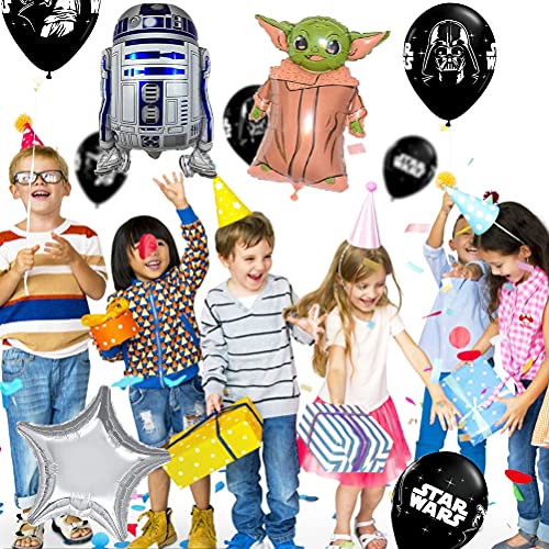 17 globos de helio de Star Wars Miotlsy-decoración de fiesta de cumpleaños con temática de Star Wars para niños para Regalos de niños Suministros decoración