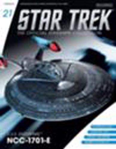 #21 Star Trek USS ENTERPRISE E Die-Cast Metal Ship-UK/Eaglemoss w Mag by Eaglemoss