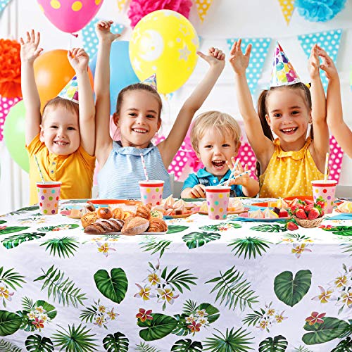 3 paquetes Mantel hawaiano, decoración de fiesta de cumpleaños,Decoración de fiesta Luau,Desechable El plastico Cubiertas de mesa rectangulares
