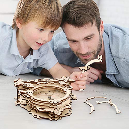 3D Rompecabezas de Madera Modelos de Juguete para Adultos niños para Construir Kits de fabricación de Modelos de Reloj DIY Manualidades de Madera Regalo para niños