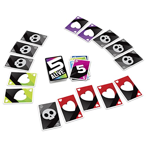 5 Juegos de Cartas Alive para niños, Divertido Juego Familiar a Partir de 8 años, Juego de Cartas para 2-6 Jugadores