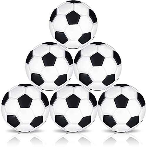 6 Pelotas de Futbolín, Bolas de Repuesto de Mini Futbolín de 28 mm, Fútbol de Mesa Blanco y Negro Futbolín de Repuesto Pequeño para Suministros de Juego de Mesa Adultos
