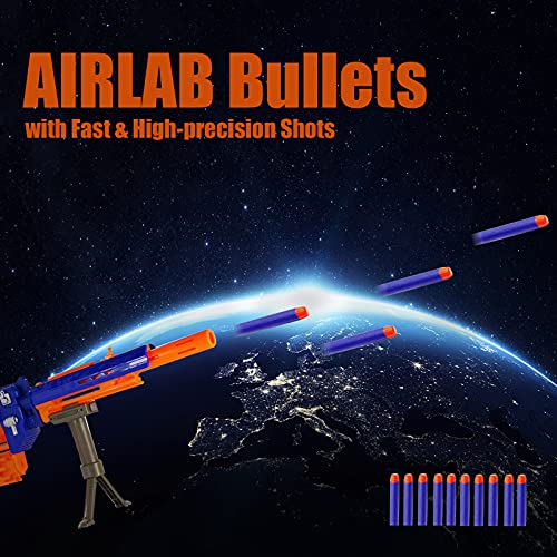 Airlab 400 Piezas Balas Dardos para Nerf, Proyectiles Munición de Espuma Accesorios de Juguete para Nerf N-Strike Elite Serie Pistolas，Azul