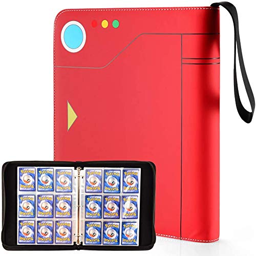 Álbum de Cartas Coleccionables, Álbum Colección Tarjetas de Pokémon, Album de Cartas compatible con Pokémon/YuGiOh/GX EX/Magic MTG/ACNH/Ninjago Carte (9-Bolsillos)