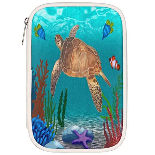 Alfombra redonda para el piso de la estrella de mar de la tortuga marina del océano 36.2 pulgadas alfombra antideslizante puerta delantera alfombra para el hogar baño interior