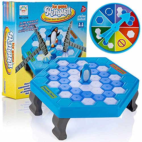 all Kids United® "Save The Penguin" juego de mesa familiar lleno de acción para niños a partir de 3 años y adultos