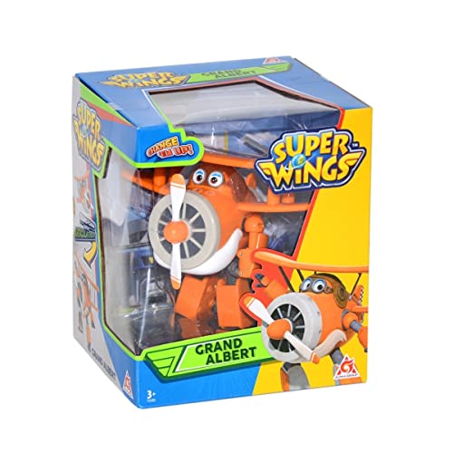 Alpha Animation & Toys- Transfoming Super Wings YW710260 Transforming Grand Albert Plane, Multicolor