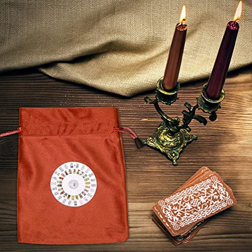 Altar Tarot Card Bolsa de tela: 2 piezas de astrología Tarot Tarjetas de adivinación Bolsas Tarot Tarjetas de Tarot Bolsa de almacenamiento de dados Tarjeta Tarot Bolsa de almacenamiento