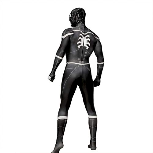 AMIMES Los niños de Halloween cosplay Amazing Spiderman adulto Negro Tight Body Suit tema del traje del vestido de partido superhéroe Fantasía (Adult M, Black)