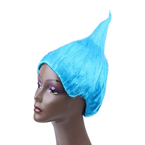 Amosfun Troll peluca en forma de llama cono peluca gorro elf cosplay disfraz disfrazarse para fiesta de disfraces de carnaval festivo de navidad (azul)