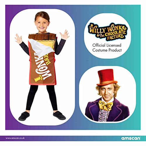 amscan Disfraz infantil de Willy Wonka Bar Tabard (3-7 años)