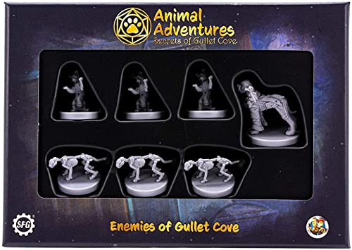 Animal Adventures: Secrets of Gullet Cove - Enemigos de Gullet Cove, RPG Villain Miniaturas para Juegos de Mesa listos para Pintar o Jugar, 5e Dungeon Crawl Campaña