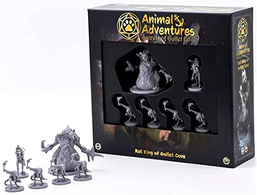 Animal Adventures: Secrets of Gullet Cove - Rat King of Gullet Cove, RPG Enemy Miniaturas para Juegos de Mesa listos para Pintar o Jugar, Compatible con la campaña 5e Dungeon Crawl