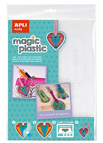 APLI Kids - Bolsa plástico mágico transparente, 4 hojas