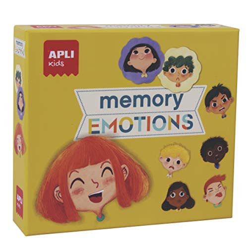 APLI Kids- Memory Emotions-Expressions Collection Juego de Memoria, 24 Piezas, Multicolor (18204)