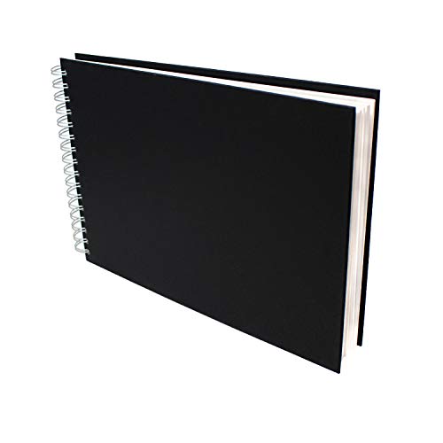 Artway Cuaderno de bocetos de Acuarela de 300 g/m² (35% algodón), Negro, A4 Landscape, 24