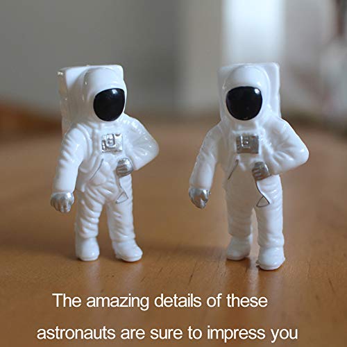 Astronauta Cake Topper Pastel Decoración Suministros, Nave Espacial Figures Toy Juguetes Muñeca Hecha a Mano Muñeca Decoración Maqueta de Nave Espacial Juguete para niños Animales Juguetes Set