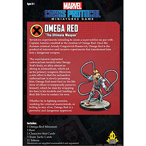Atomic Mass Games Marvel Crisis Procol - Omega Red EN - Juego de Miniaturas en Inglés (FFGCP54)
