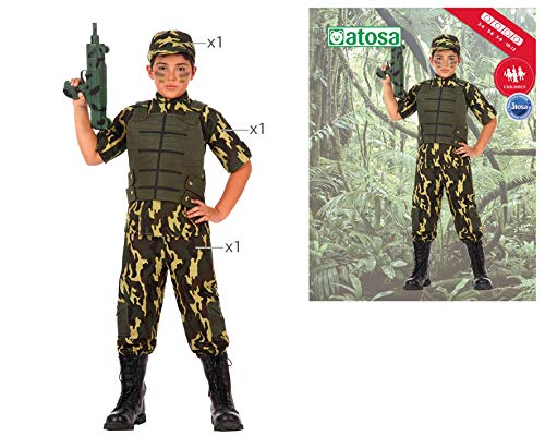 Atosa disfraz militar niño infantil camuflaje 5 a 6 años