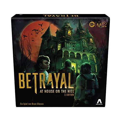 Avalon Hill Betrayal at The House on The Hill Tercera Edición, Juego de Mesa cooperativo, a Partir de 12 años, 3-6 Jugadores, 50 escenarios