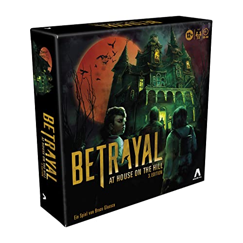 Avalon Hill Betrayal at The House on The Hill Tercera Edición, Juego de Mesa cooperativo, a Partir de 12 años, 3-6 Jugadores, 50 escenarios