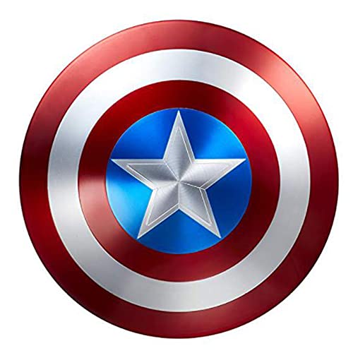 Avengers Réplica de Marvel Escudo Capitan America 60Cm Edición 75 Aniversario,1:1 Accesorios de Disfraces Retro de Halloween Para Adultos Accesorios Bar Escudo Decoraciones Para Colgar