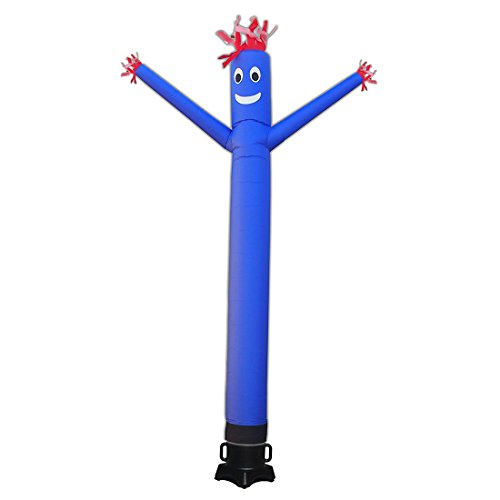 Bailarín inflable de la marioneta del cielo del hombre del tubo – Divertido loco agitando el tipo inflable del tubo para el anuncio del festival (sin soplador) (azul, 20 pies)