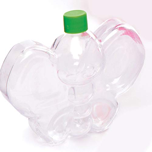 Baker Ross- Botellas de plástico en forma de mariposa para decorar con arena (Pack de 5) - Manualidades infantiles para llenar con arena o purpurina (no incluidas)