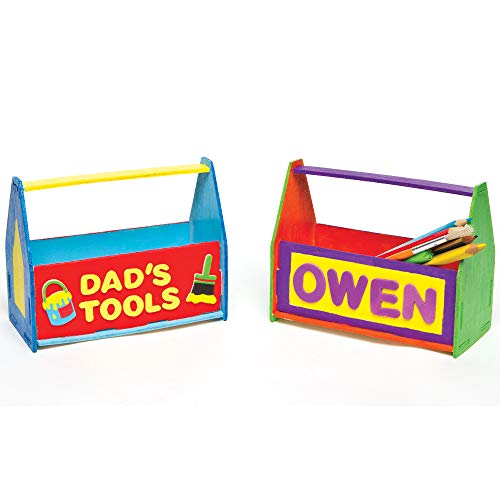 Baker Ross Kits de Madera para ordenar tu Escritorio (Paquete de 3) Que los niños Pueden Montar, Decorar y Regalar en el Día del Padre (AG798)