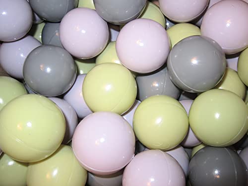 Bällebad24 - 200 bolas para piscina de bolas en mezcla pastel, calidad de juego.